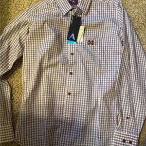 Men’s checkered Antigua Mississippi state shirt